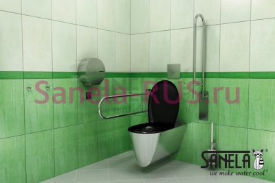 Антивандальный смыв с двумя пьезо кнопками SLW 03PA арт: 14036 Sanela Чехия (фото, схема)