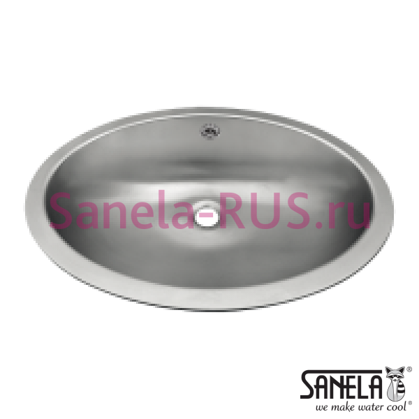 Нержавеющая овальная встраиваемая раковина SLUN 63