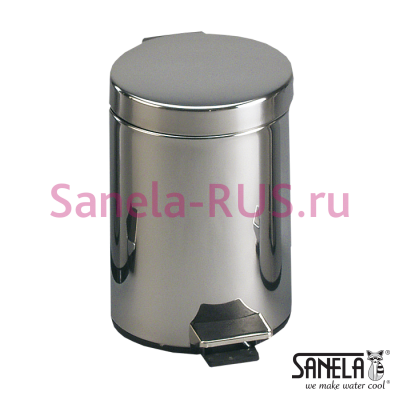Нержавеющее мусорное ведро с педалью SLZN 12X арт: 95121 Sanela Чехия (фото, схема)