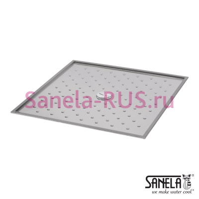 Нержавеющий душевой поддон 100x100 SLSN 10 арт: 82100 Sanela Чехия (фото, схема)