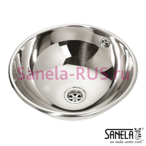 Нержавеющая круглая встраиваемая раковина 360мм SLUN 45X